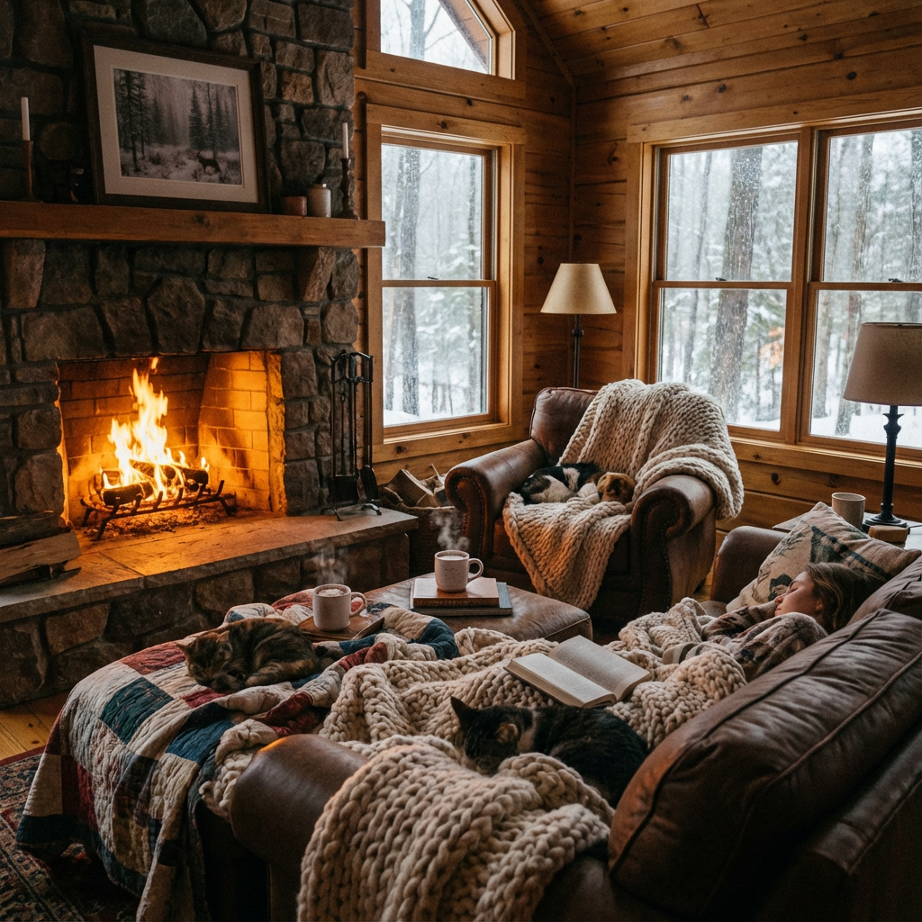 Woman sleeping under weighted blanket