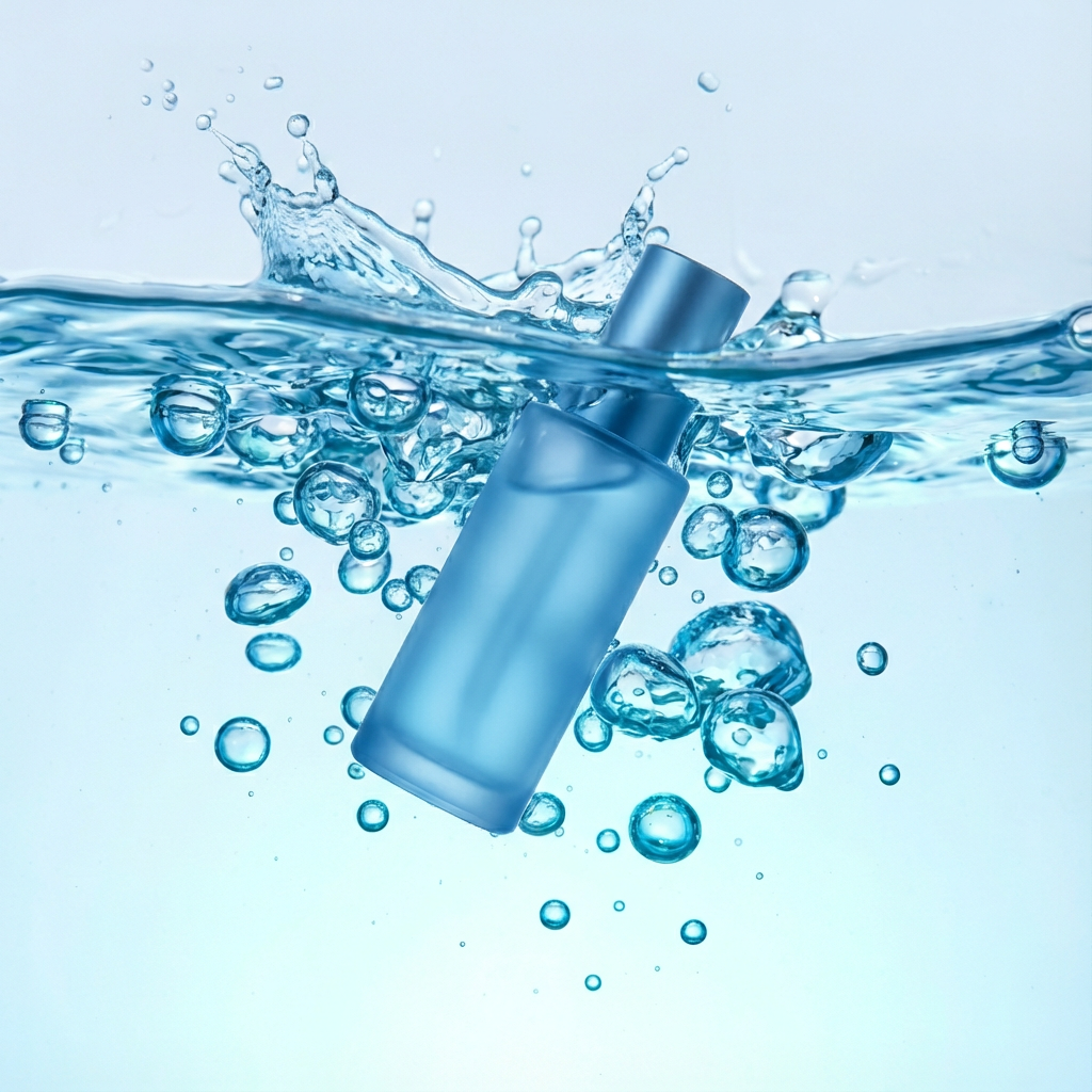 Water splashing on face